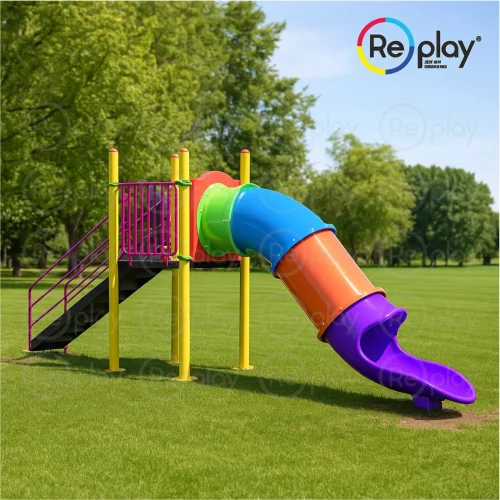 Tube Playground Slide With Platform Exporters in Finland