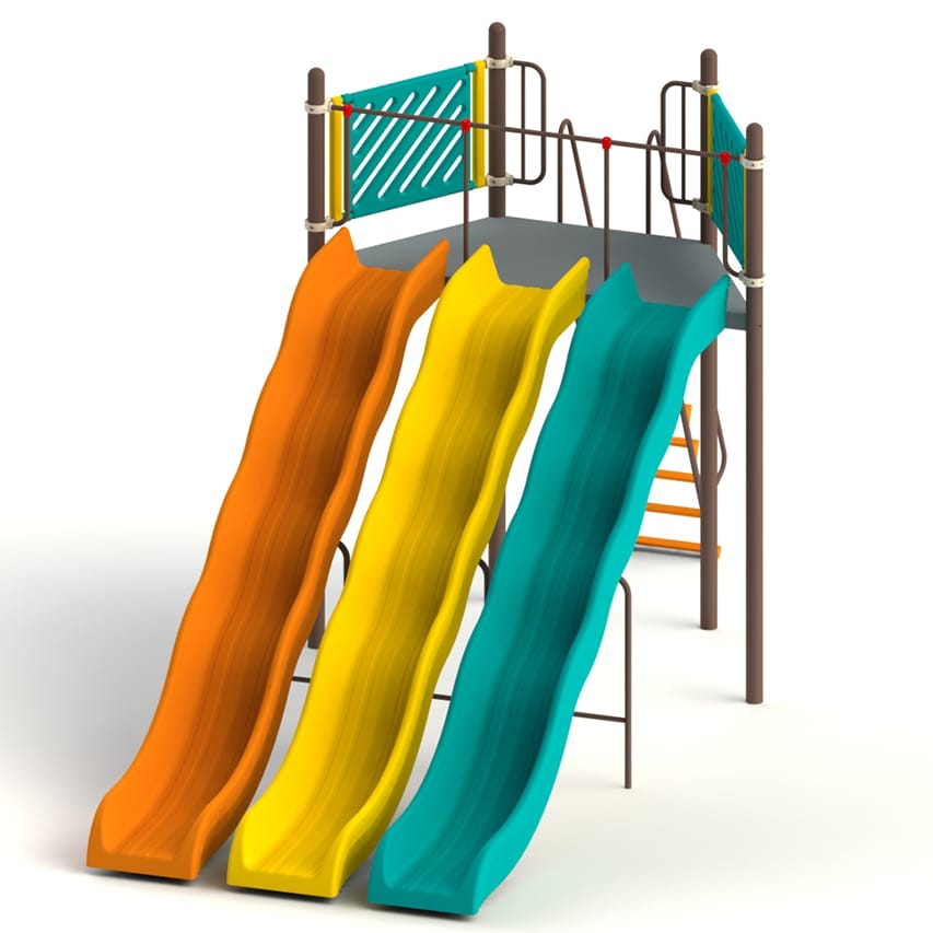 Triple Joining Playground Slide Suppliers in Kyrgyzstan