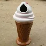 Ice Cream FRP Dustbin (30 L) Manufacturers in Nagpur