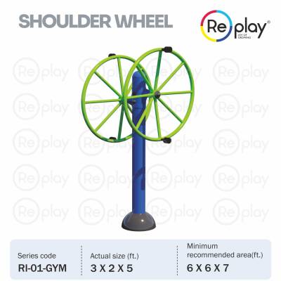 Mild Steel Blue Outdoor Gym Double Shoulder Wheel Manufacturers in Nagpur