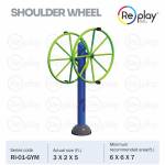 Mild Steel Blue Outdoor Gym Double Shoulder Wheel Manufacturers in Nagpur